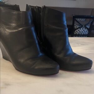 Christian Louboutin Sleek Black Ankle Boots